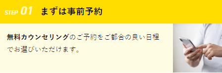 ステップ①：まずは事前予約