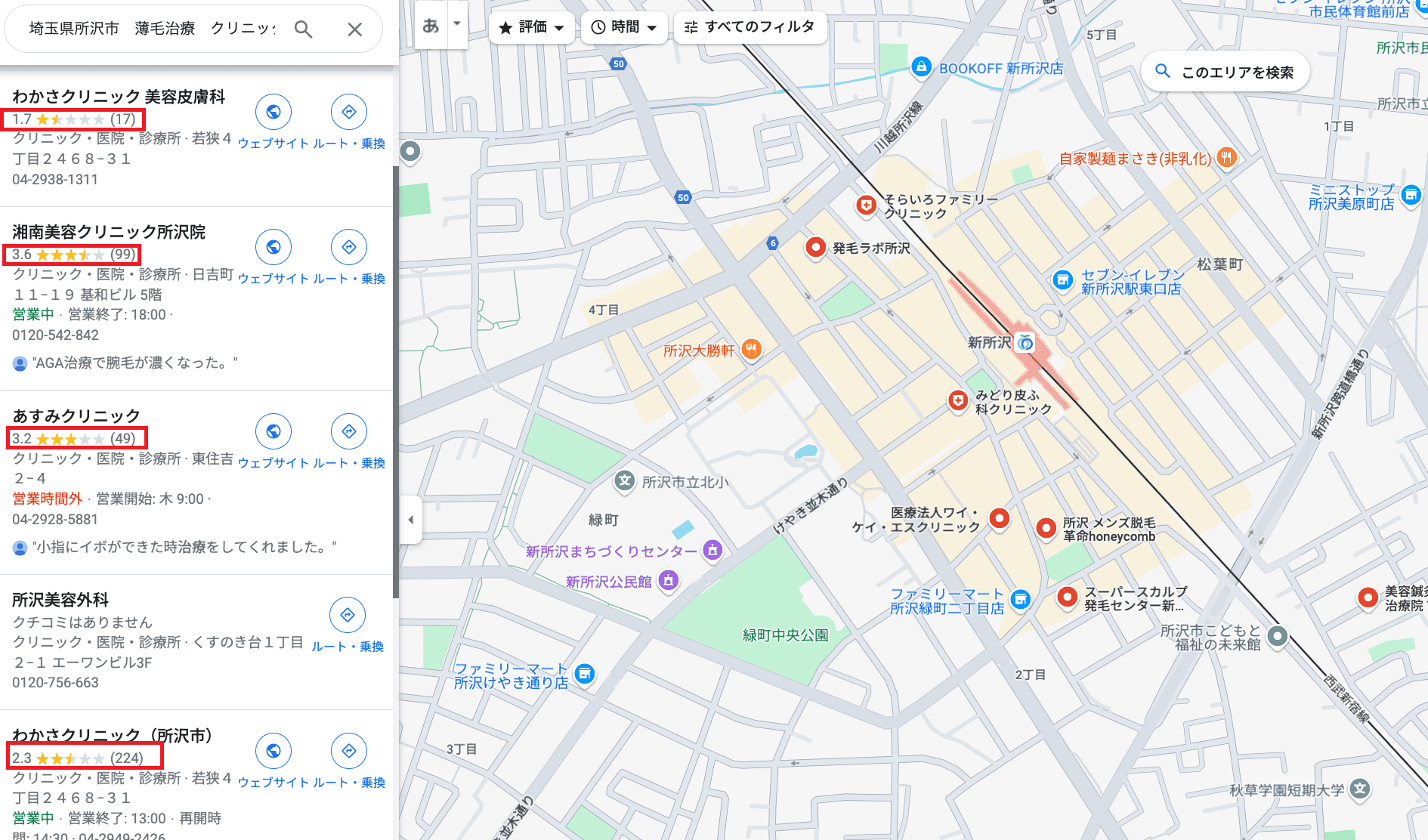 口コミ評価が良い