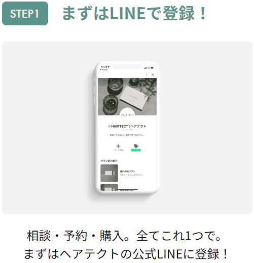 Step①：まずはLINEで登録